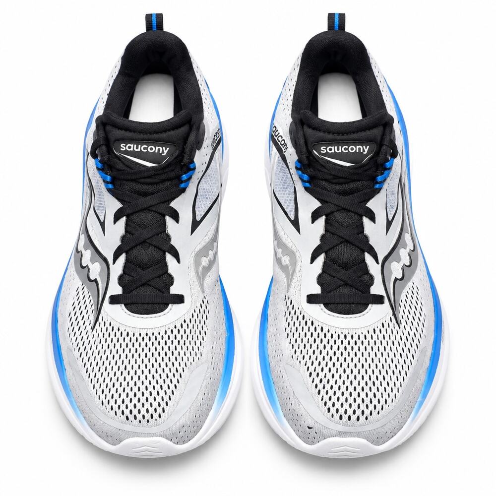Saucony Omni 22 Men's 12 Cloud Skydiver Gray Blue Stability Running Shoes Flaw